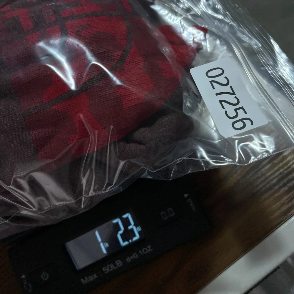 The North Face Hoodie Mens Medium Red Maroon Half Dome‎ Logo Pullover Sweatshirt